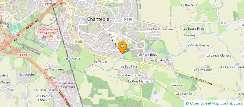 localisation de l'entreprise MONSIEUR FREDERIC PASQUIER  CHANTEPIE