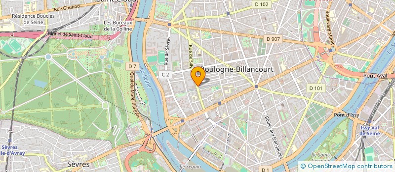 localisation de l'entreprise MONSIEUR FREDERIC PEIGNAUD à BOULOGNE-BILLANCOURT