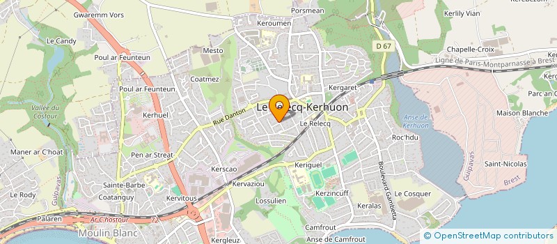 localisation de l'entreprise MONSIEUR FREDERIC PELLEN  LE RELECQ-KERHUON