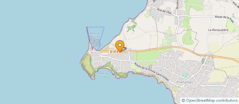 localisation de l'entreprise MONSIEUR FREDERIC PELLOQUIN  PREFAILLES