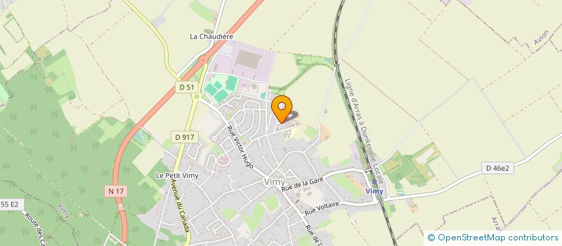 localisation de l'entreprise MONSIEUR FREDERIC PEUVION  VIMY