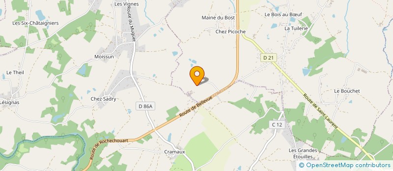localisation de l'entreprise MONSIEUR FREDERIC PICHEREAU à SAINT JUNIEN