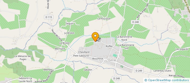 localisation de l'entreprise MONSIEUR FREDERIC PISSOTTE  CEZAC