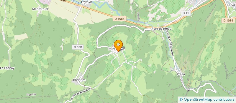 localisation de l'entreprise MONSIEUR FREDERIC PLANTIER  MERIGNAT