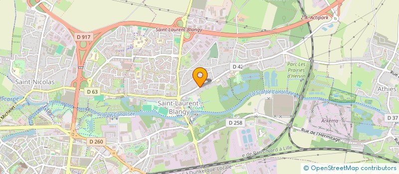 localisation de l'entreprise MONSIEUR FREDERIC PORTESSE  SAINT-LAURENT-BLANGY