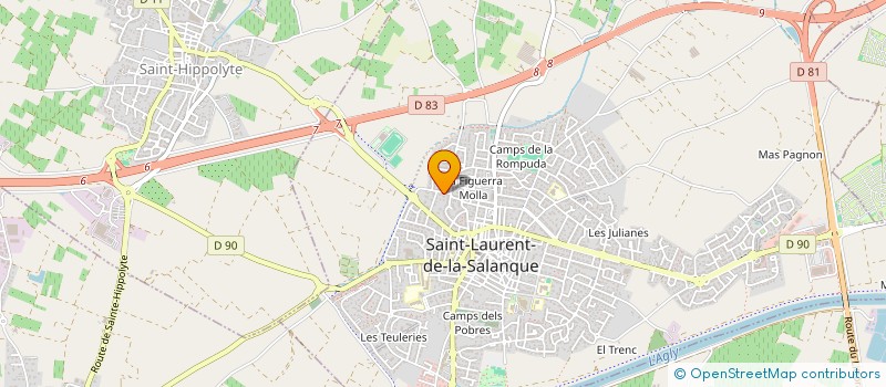localisation de l'entreprise MONSIEUR FREDERIC POTEAU à SAINT-LAURENT-DE-LA-SALANQUE