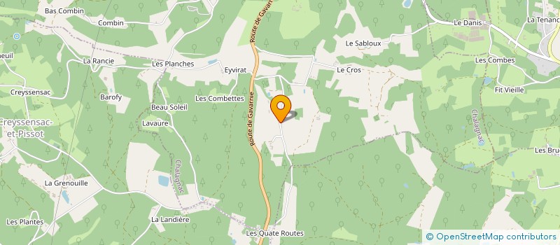 localisation de l'entreprise MONSIEUR FREDERIC POUGHEON-DRUON  CHALAGNAC