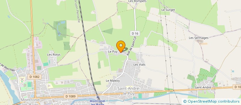 localisation de l'entreprise MONSIEUR FREDERIC POULLY  SAINT-ANDRE-LE-PUY