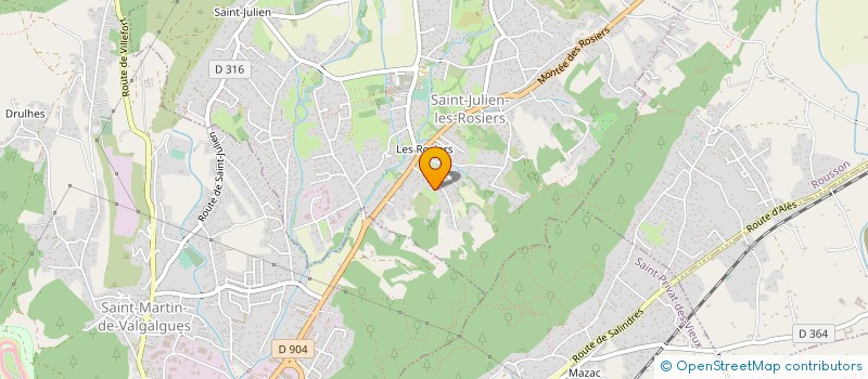 localisation de l'entreprise MONSIEUR FREDERIC POUSSIN  SAINT-JULIEN-LES-ROSIERS