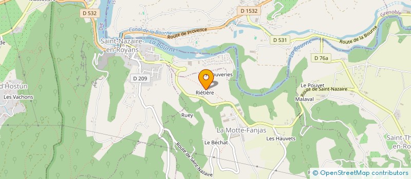 localisation de l'entreprise MONSIEUR FREDERIC POUTHIER à LA MOTTE-FANJAS