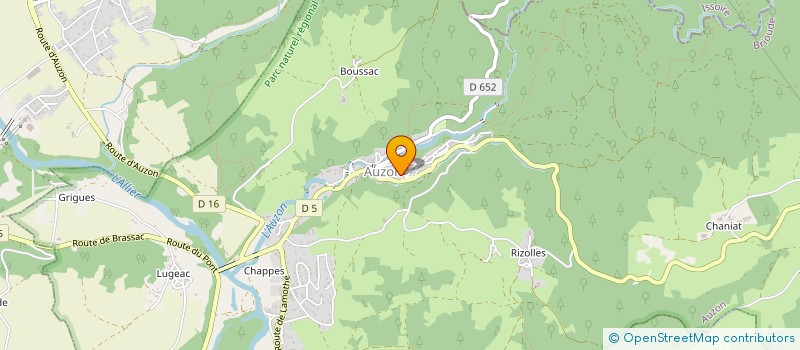 localisation de l'entreprise MONSIEUR FREDERIC PRADEAU  VEZEZOUX