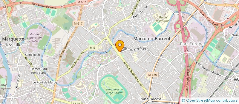 localisation de l'entreprise MONSIEUR FREDERIC PROUVOST à MARCQ-EN-BARŒUL