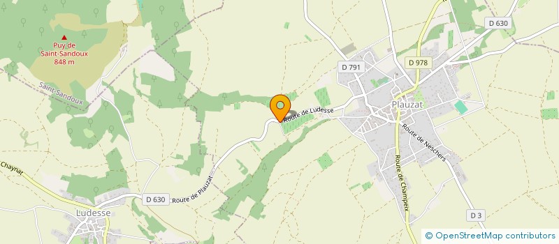 localisation de l'entreprise MONSIEUR FREDERIC PRULHIERE  PLAUZAT