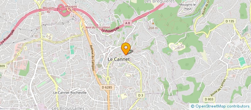 localisation de l'entreprise MONSIEUR FREDERIC PUEL à LE CANNET