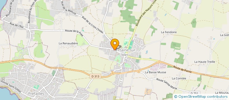 localisation de l'entreprise MONSIEUR FREDERIC PUICHAUD à LA PLAINE-SUR-MER