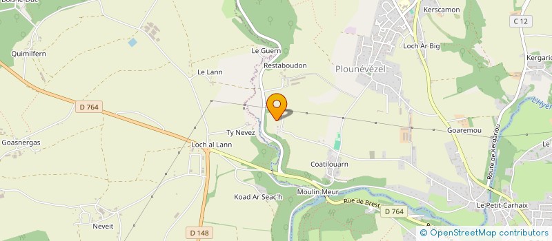 localisation de l'entreprise MONSIEUR FREDERIC QUEFFELEC  PLOUNEVEZEL