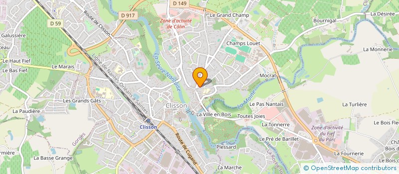 localisation de l'entreprise MONSIEUR FREDERIC RADIDEAU à CLISSON