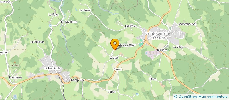 localisation de l'entreprise MONSIEUR FREDERIC RASCLE à SAINT-ROMAIN-LACHALM