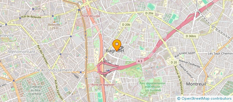 localisation de l'entreprise MONSIEUR FREDERIC RELAIX à BAGNOLET