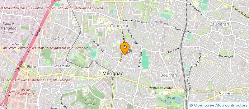 localisation de l'entreprise MONSIEUR FREDERIC RICHARD  MERIGNAC