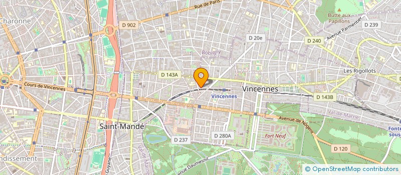 localisation de l'entreprise MONSIEUR FREDERIC RIVIERRE à VINCENNES