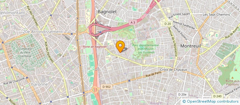 localisation de l'entreprise MONSIEUR FREDERIC ROBIN  BAGNOLET