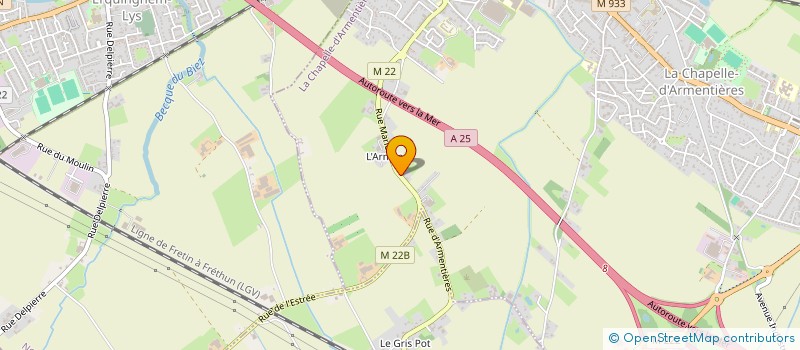 localisation de l'entreprise MONSIEUR FREDERIC ROUCHER  LA CHAPELLE-D'ARMENTIERES