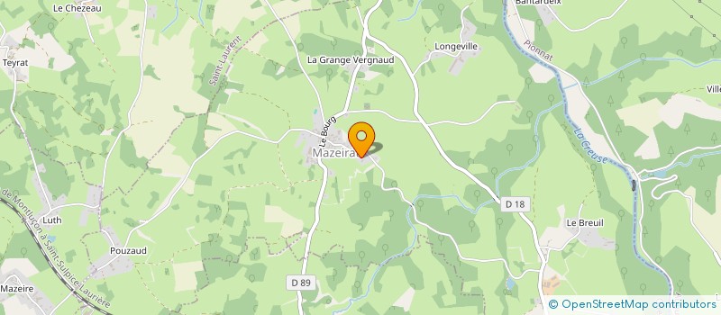 localisation de l'entreprise MONSIEUR FREDERIC ROULEVIN  MAZEIRAT