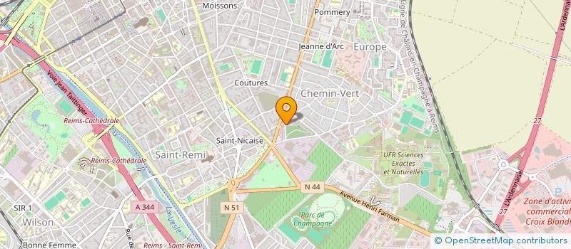 localisation de l'entreprise MONSIEUR FREDERIC ROUSSEAUX  REIMS