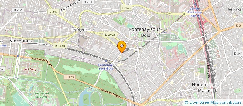 localisation de l'entreprise MONSIEUR FREDERIC ROUX à FONTENAY-SOUS-BOIS