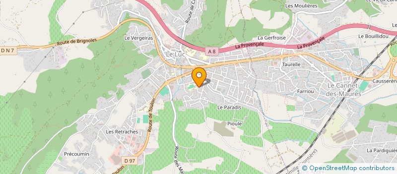localisation de l'entreprise MONSIEUR FREDERIC ROVERE à LE LUC
