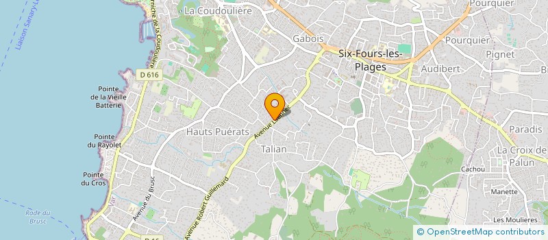 localisation de l'entreprise MONSIEUR FREDERIC RUCHOU à SIX-FOURS-LES-PLAGES