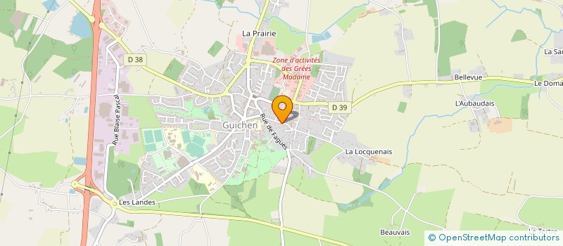 localisation de l'entreprise MONSIEUR FREDERIC RUELLAND  GUICHEN