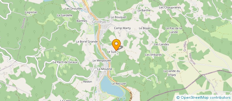 localisation de l'entreprise MONSIEUR FREDERIC SILVA  GROLEJAC