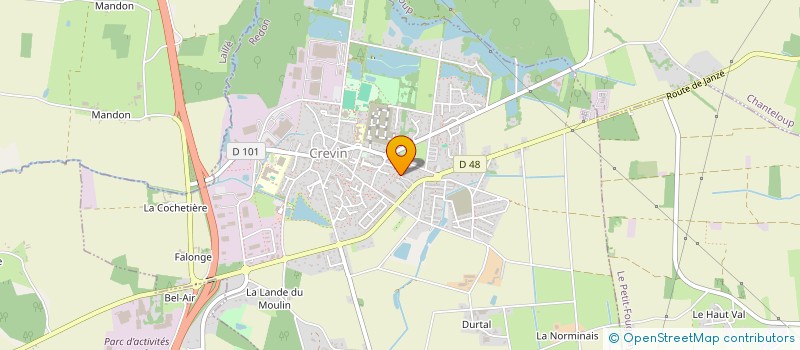 localisation de l'entreprise MONSIEUR FREDERIC SIMONNEAU  CREVIN