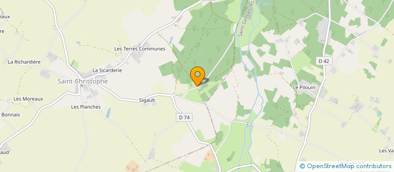 localisation de l'entreprise MONSIEUR FREDERIC SOURIAU à SAINT-CHRISTOPHE