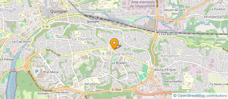 localisation de l'entreprise MONSIEUR FREDERIC STEPHAN à QUIMPER