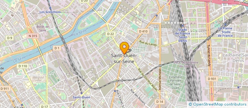 localisation de l'entreprise MONSIEUR FREDERIC TEFFO à SAINT-OUEN-SUR-SEINE