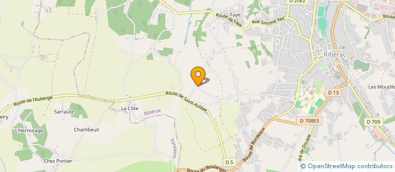 localisation de l'entreprise MONSIEUR FREDERIC TESSIER à SAINT-MARTIN-DE-RIBERAC