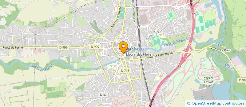 localisation de l'entreprise MONSIEUR FREDERIC TEYSSEYRE  ISSOIRE