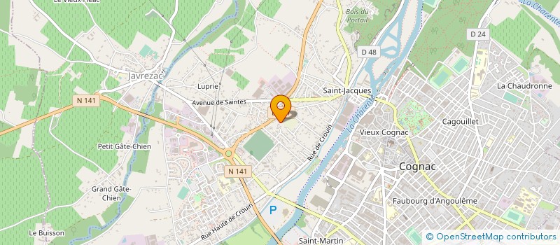 localisation de l'entreprise MONSIEUR FREDERIC THAUMOUX à COGNAC