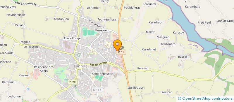 localisation de l'entreprise MONSIEUR FREDERIC THEPENIER  LANNILIS