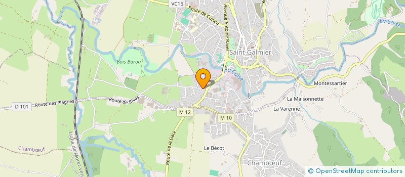 localisation de l'entreprise MONSIEUR FREDERIC THEVENON à SAINT-GALMIER