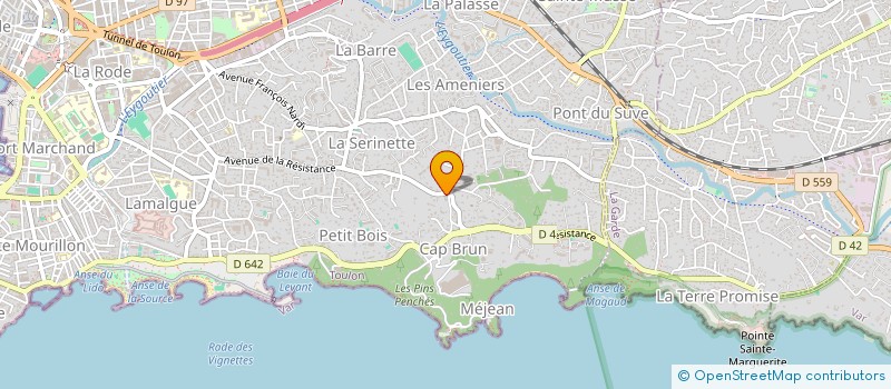 localisation de l'entreprise MONSIEUR FREDERIC THOUVENIN à TOULON