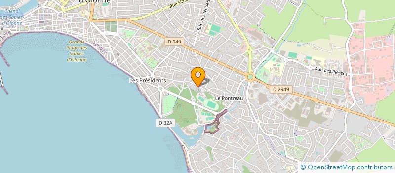 localisation de l'entreprise MONSIEUR FREDERIC TISSIER à LES SABLES D'OLONNE