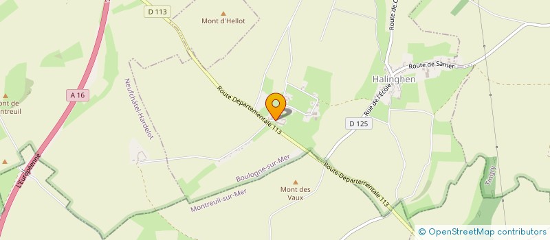 localisation de l'entreprise MONSIEUR FREDERIC TOULLET  HALINGHEN