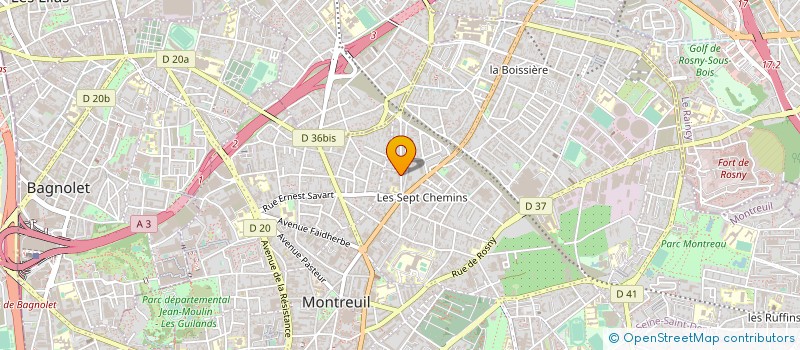 localisation de l'entreprise MONSIEUR FREDERIC TOUSSAINT à MONTREUIL