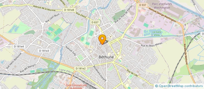 localisation de l'entreprise MONSIEUR FREDERIC TRANCART à BETHUNE