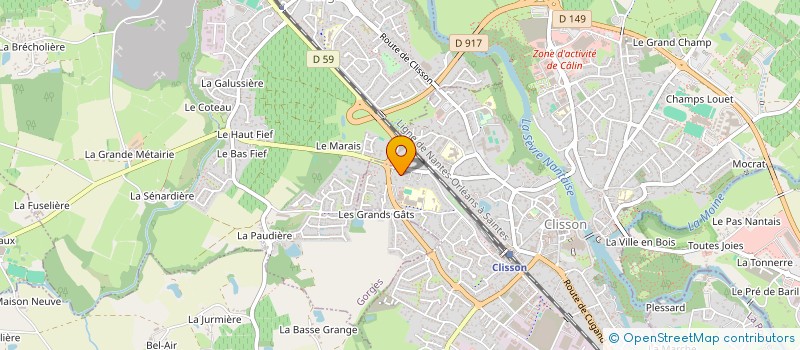 localisation de l'entreprise MONSIEUR FREDERIC VALENTIN à CLISSON