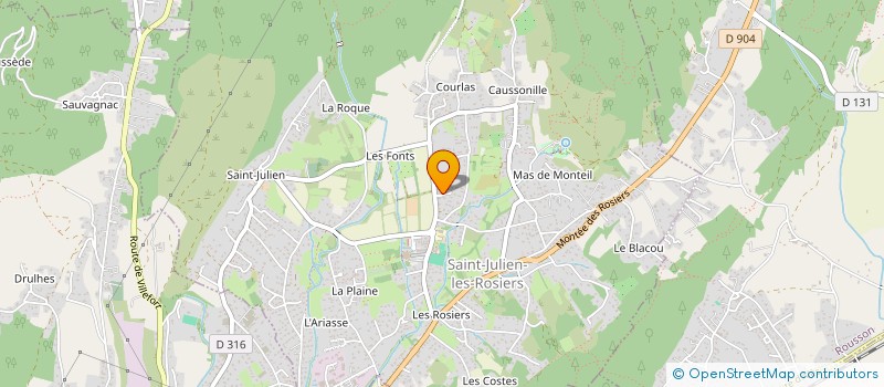 localisation de l'entreprise MONSIEUR FREDERIC VANDERBEKE  SAINT-JULIEN-LES-ROSIERS